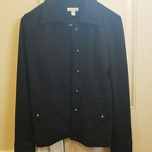 Ladies black blazer with pretty buttons